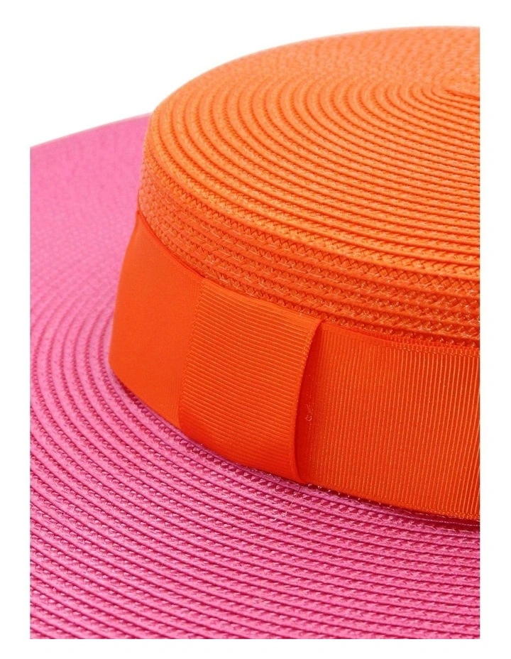 Domino Boater in Pink/Orange image 4