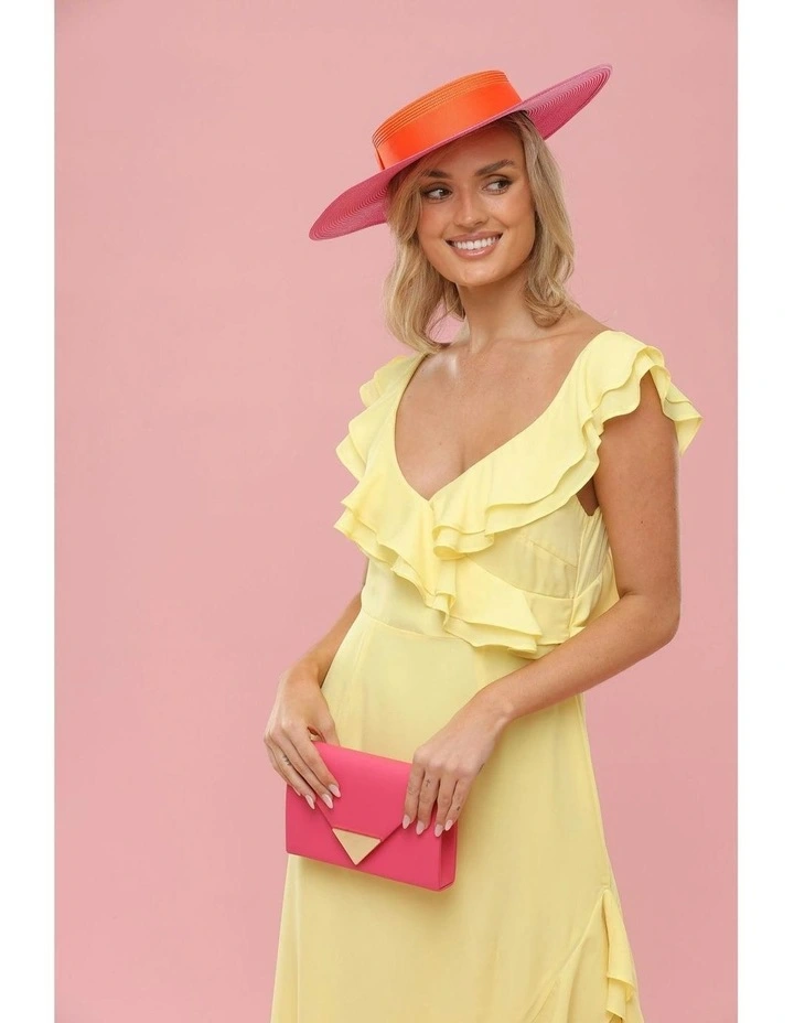 Domino Boater in Pink/Orange image 6