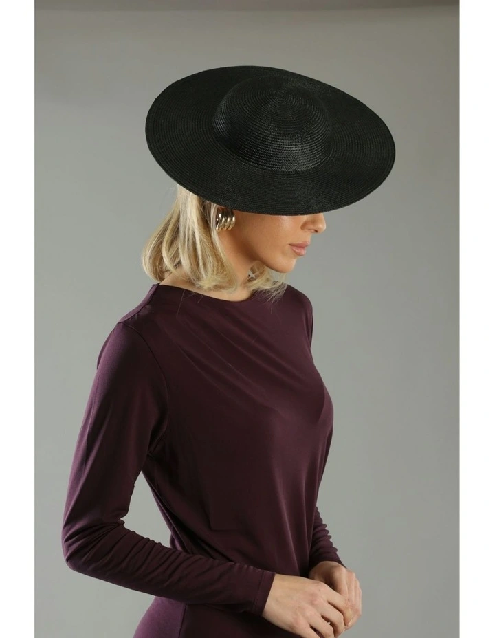 Mini Mona Plate Hat in Black image 2