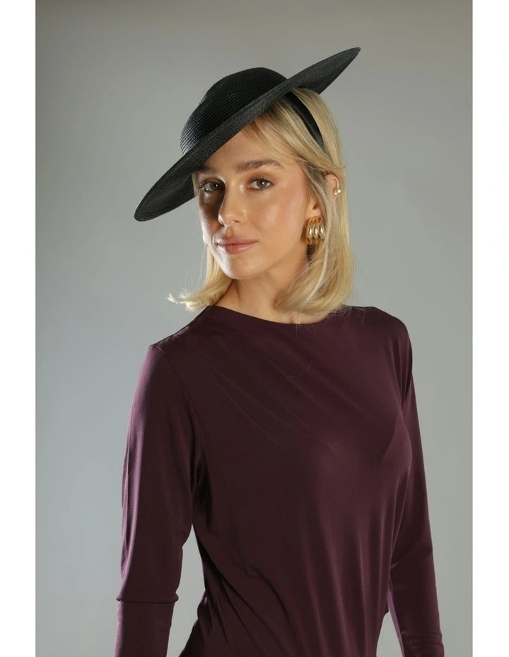 Mini Mona Plate Hat in Black image 5