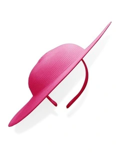Mini Mona Plate Hat in Hot Pink