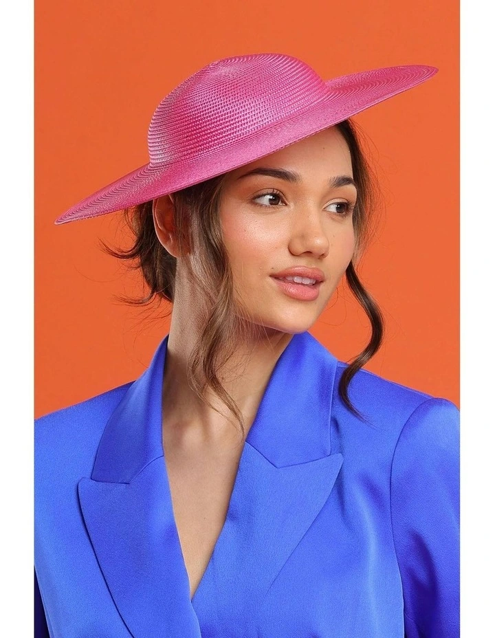 Mini Mona Plate Hat in Hot Pink image 2