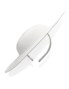 Mini Mona Plate Hat in White