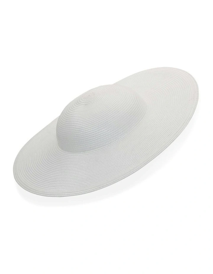 Mini Mona Plate Hat in White image 3