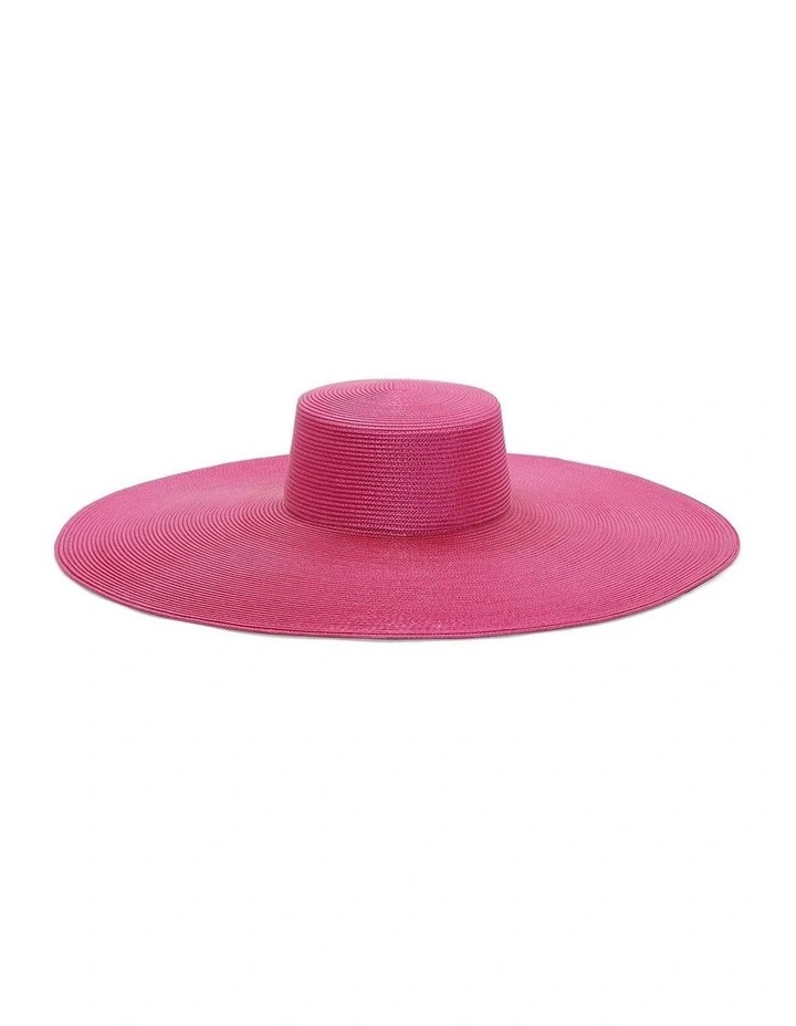 Savannah Boater in Hot Pink image 4