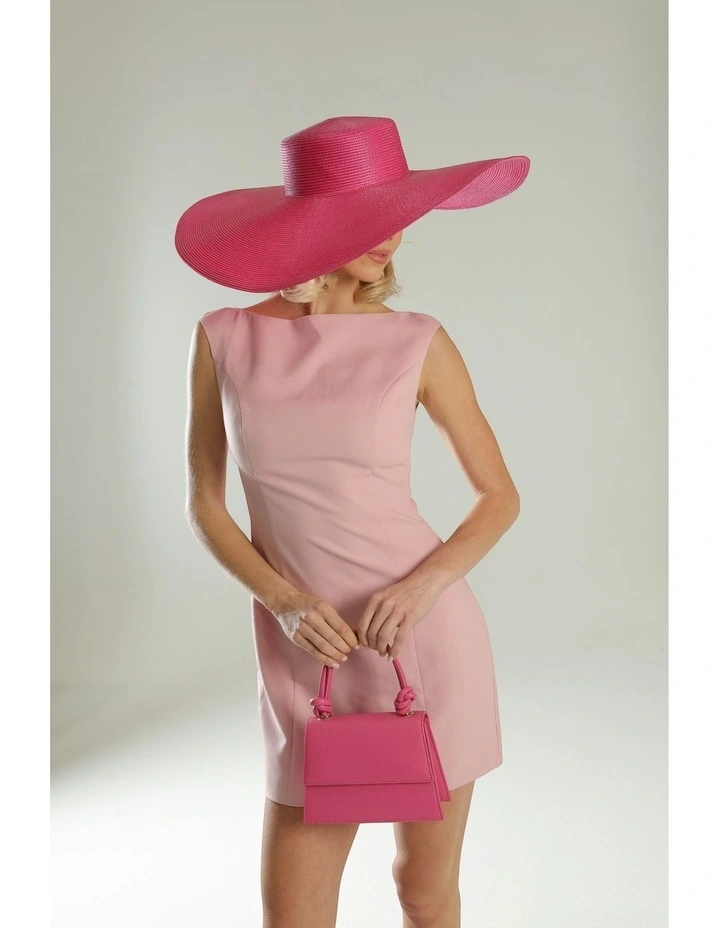 Savannah Boater in Hot Pink image 7