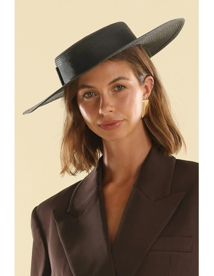 Macy Boater in Black image 2