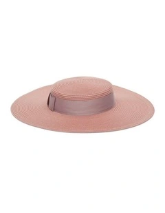 Macy Boater in Blush