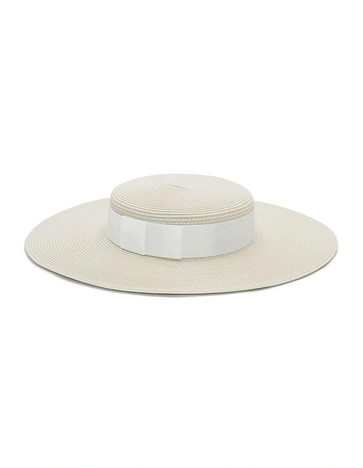 Macy Boater in Cream image 2