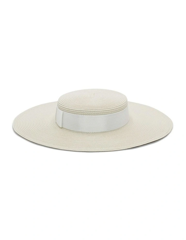 Macy Boater in Cream image 4