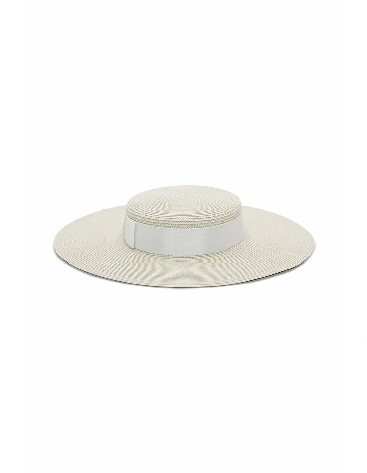 Macy Boater in Cream image 4