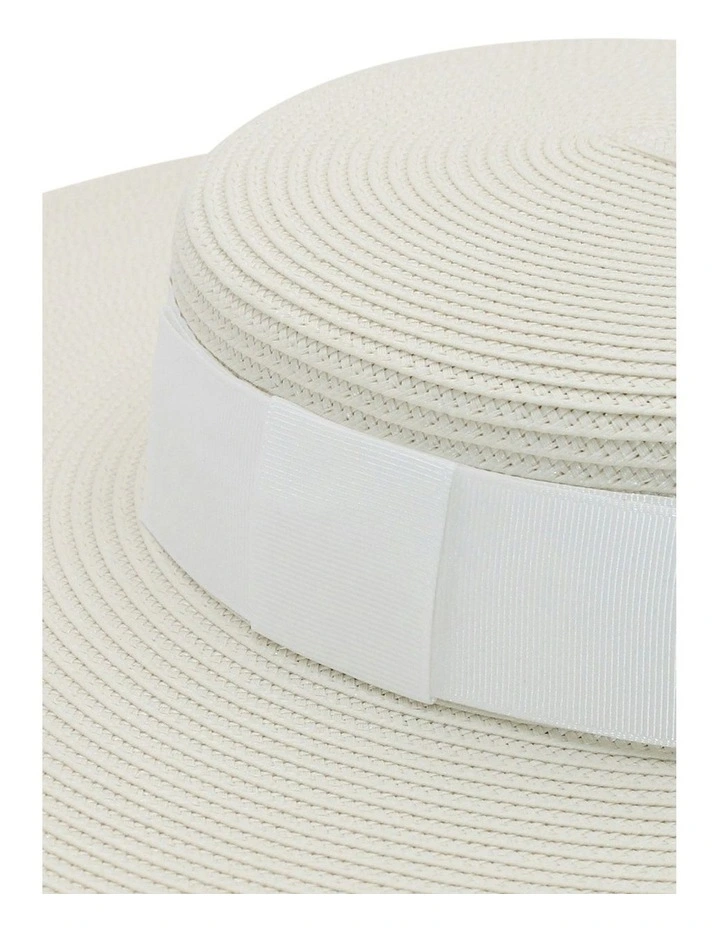 Macy Boater in Cream image 6
