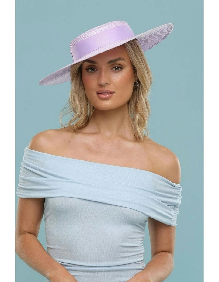 Macy Boater in Lilac image 7