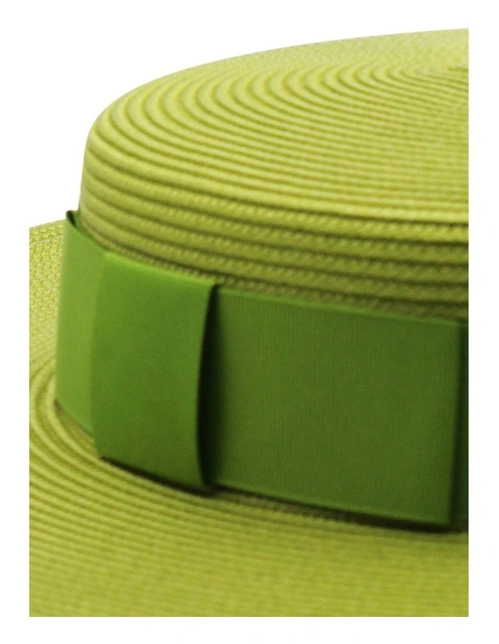 Macy Boater in Lime Green image 3