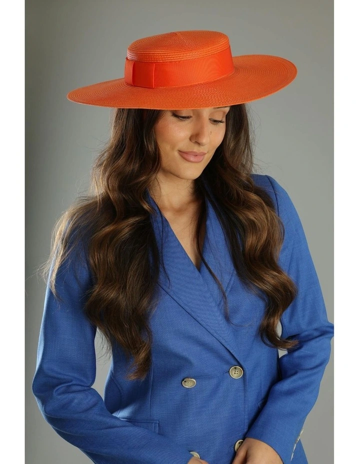 Macy Boater in Orange image 2