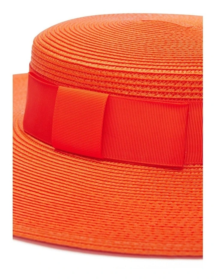 Macy Boater in Orange image 5