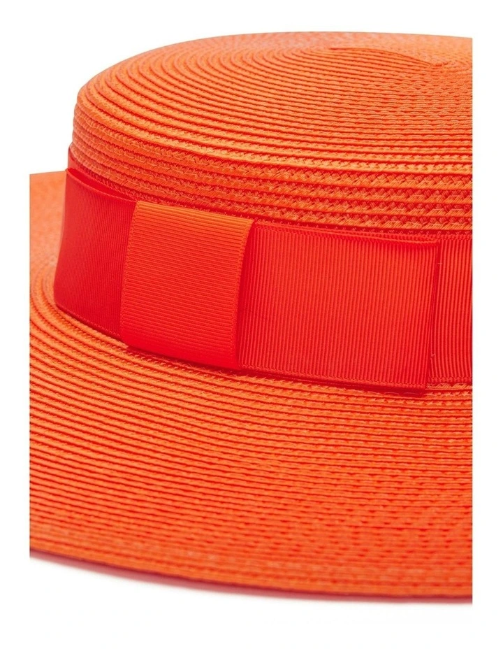 Macy Boater in Orange image 6