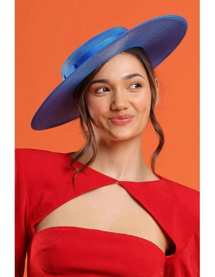 Macy Boater in Royal Blue image 5