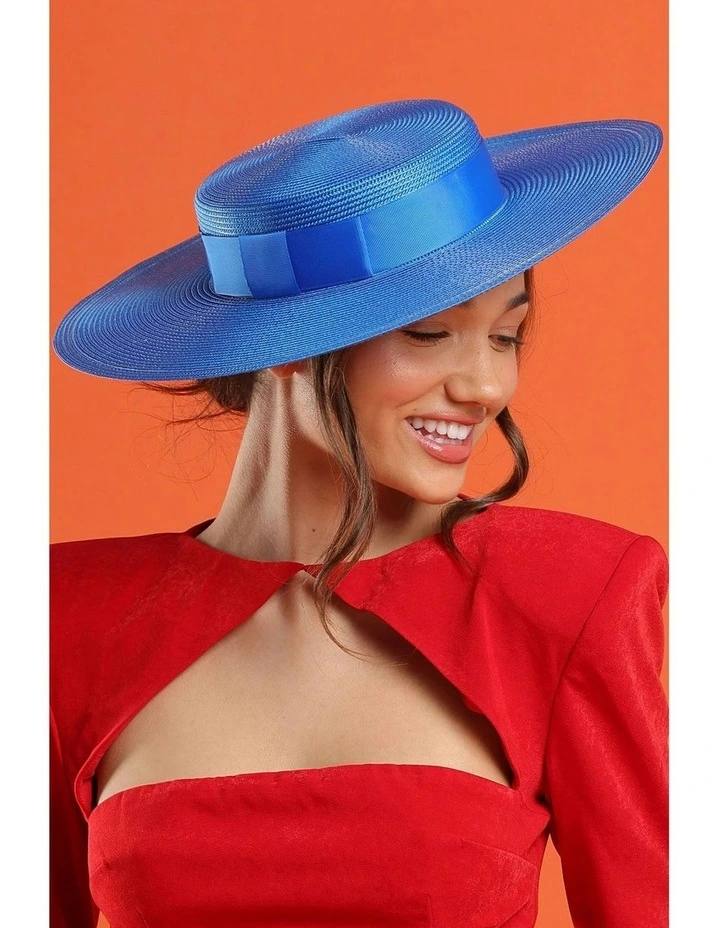 Macy Boater in Royal Blue image 6