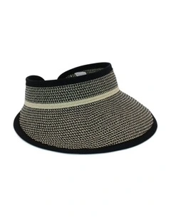 Amina Visor Hat in Black Mix