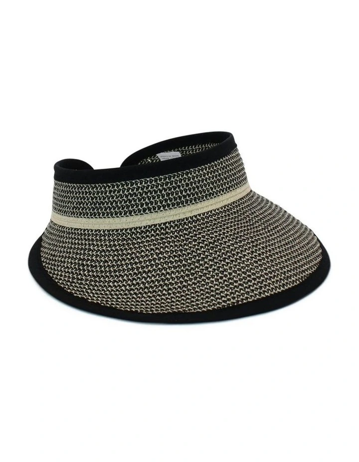Amina Visor Hat in Black Mix image 1