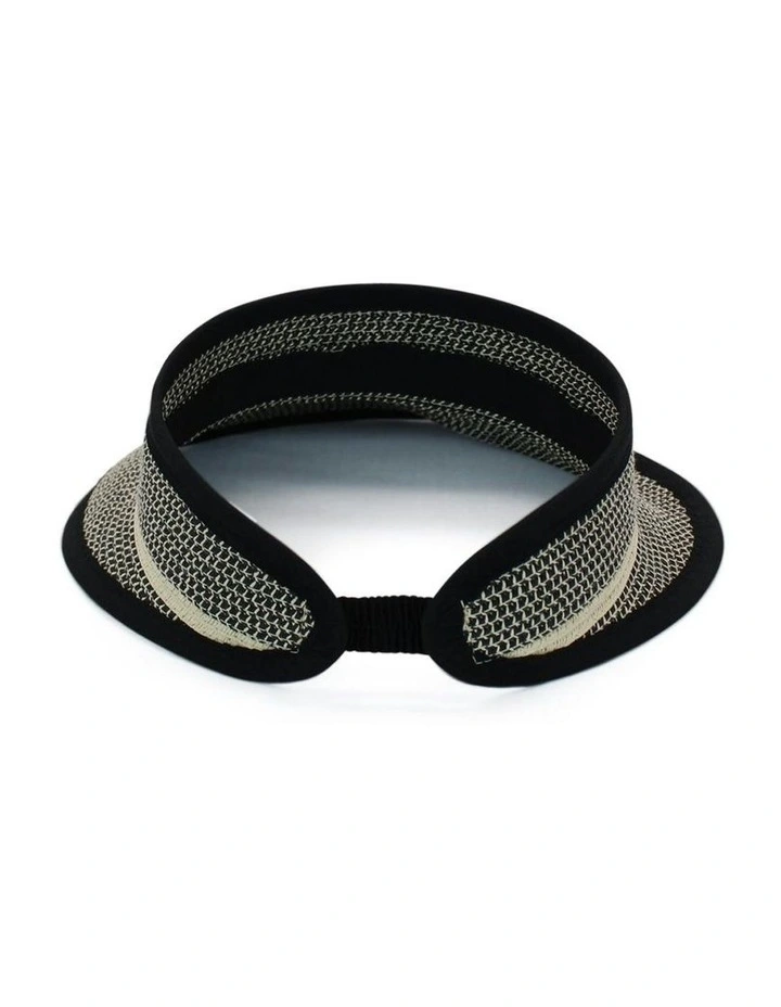 Amina Visor Hat in Black Mix image 6