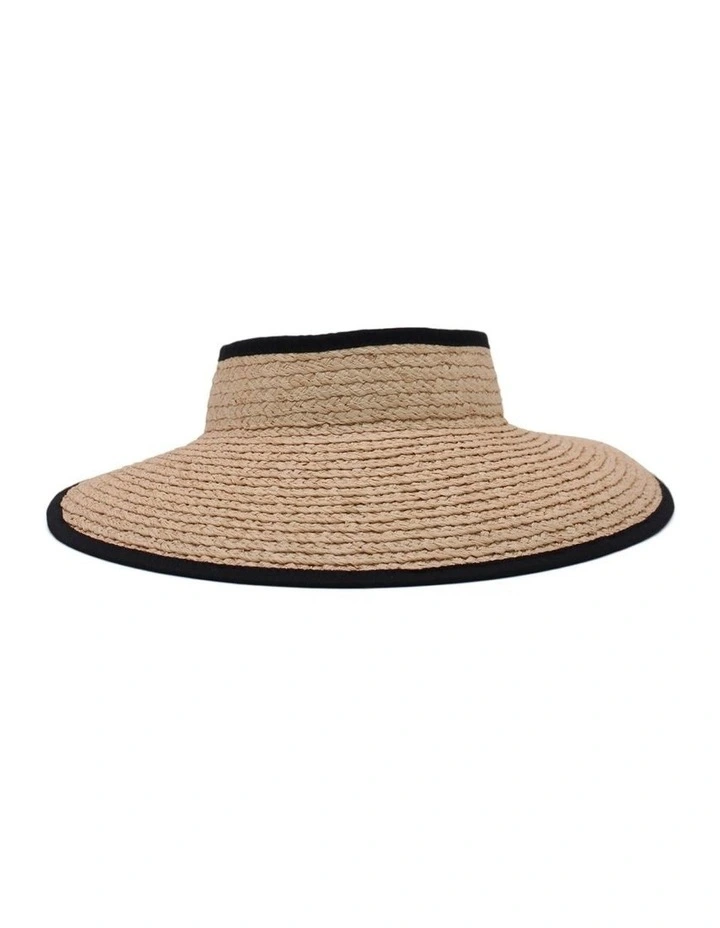 Tabitha Visor Hat in Natural/Black image 1