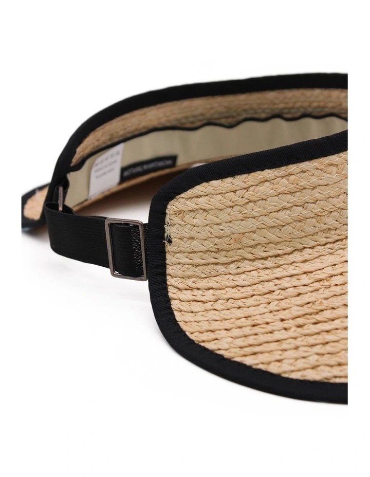 Tabitha Visor Hat in Natural/Black image 4