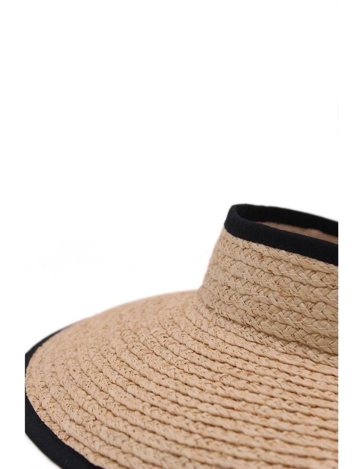 Tabitha Visor Hat in Natural/Black image 5