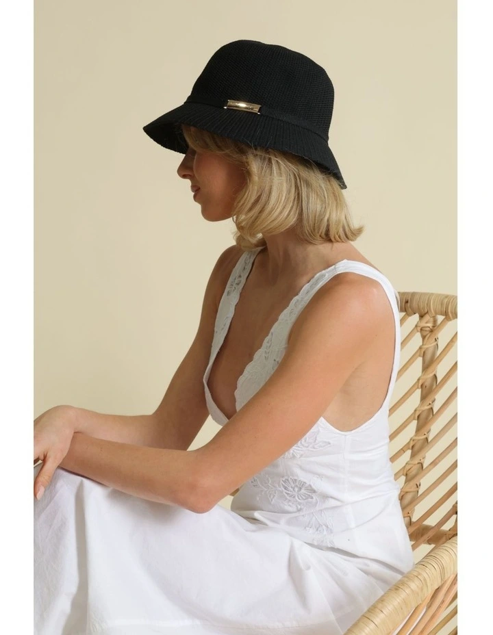 Lavinia Bucket Hat in Black image 2