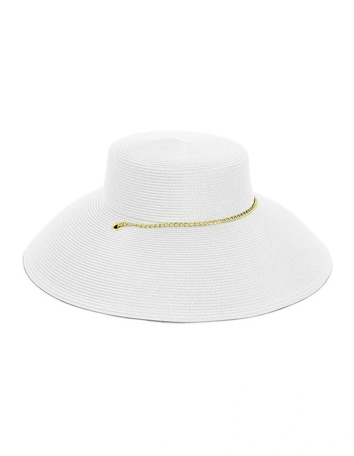 Jolie Droop Hat in White image 1