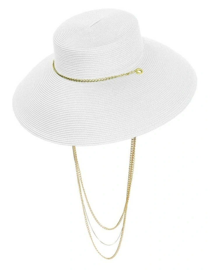 Jolie Droop Hat in White image 5