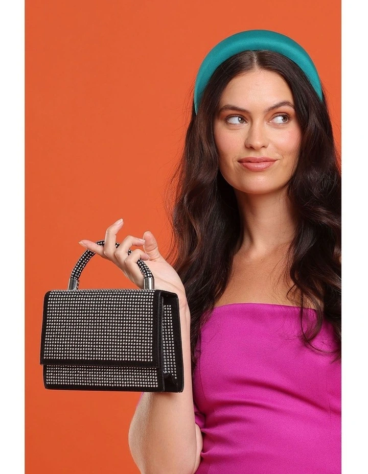 Clarissa Top Handle Bag in Black image 2