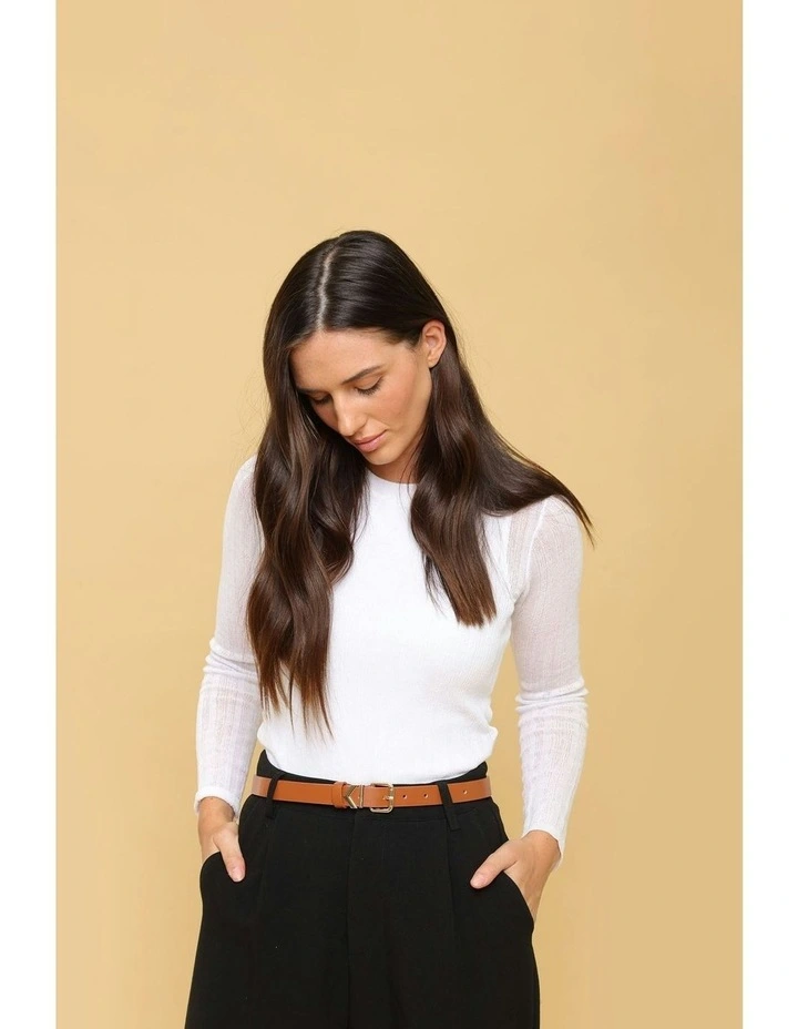 Fleur Belt in Brown image 5