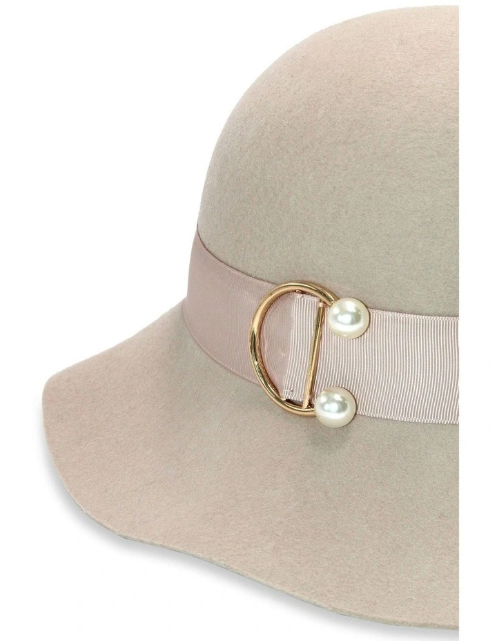 Saige Small Wool Floppy in Beige image 7