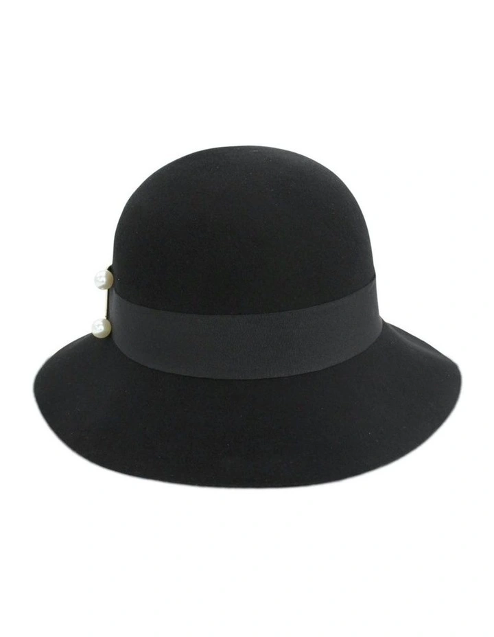 Saige Small Wool Floppy in Black image 2