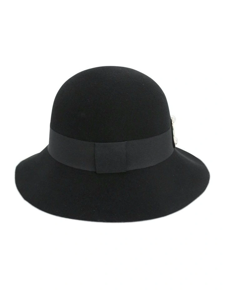 Saige Small Wool Floppy in Black image 4