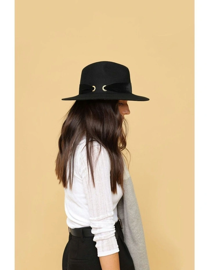Morgan & Taylor Penelope Wool Felt Fedora in Beige main image 0