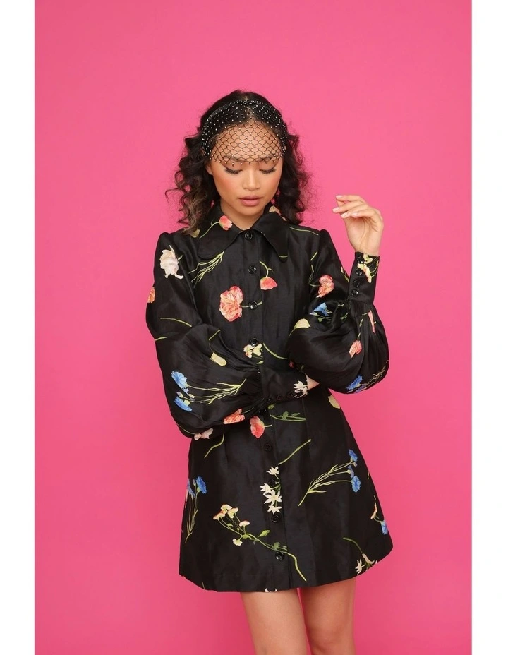 Safa Veil Headpiece in Black image 5