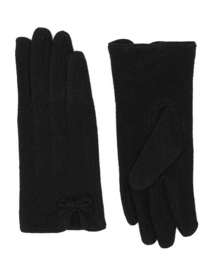 Angelica Woollen Gloves in Black image 1