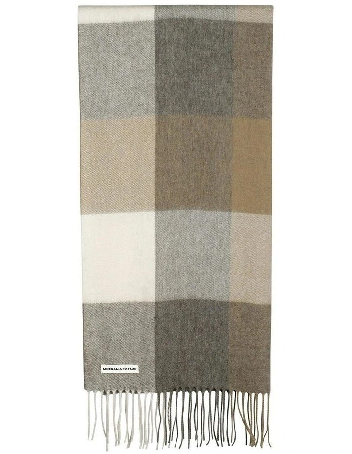 Asher Wool Scarf in Neutrals image 1