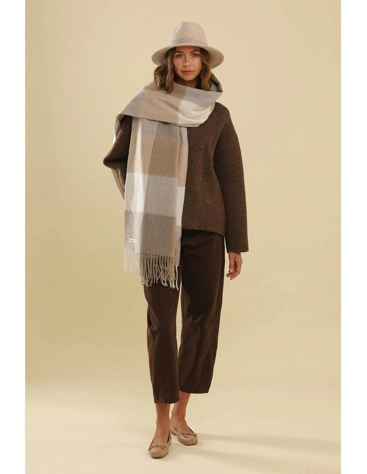 Asher Wool Scarf in Neutrals image 2