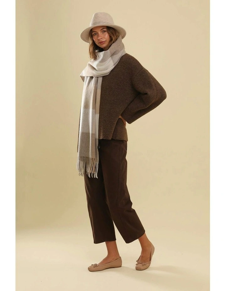 Asher Wool Scarf in Neutrals image 3