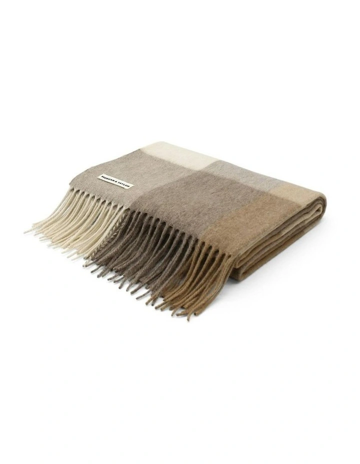 Asher Wool Scarf in Neutrals image 5