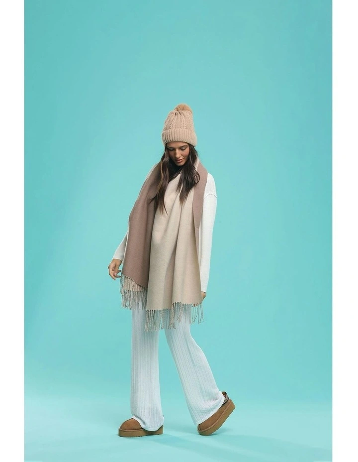 Rachel Scarf in Beige image 5