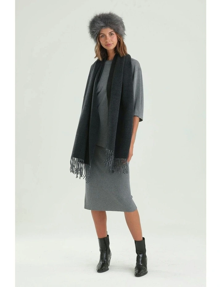 Rachel Scarf in Black image 6