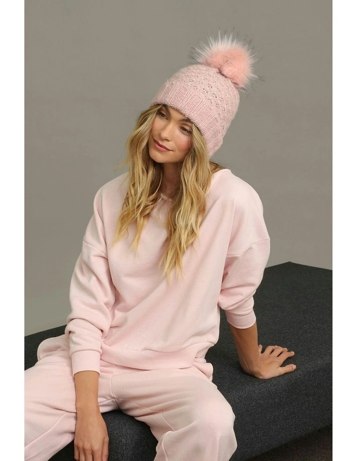 Olive Beanie in Pink image 1