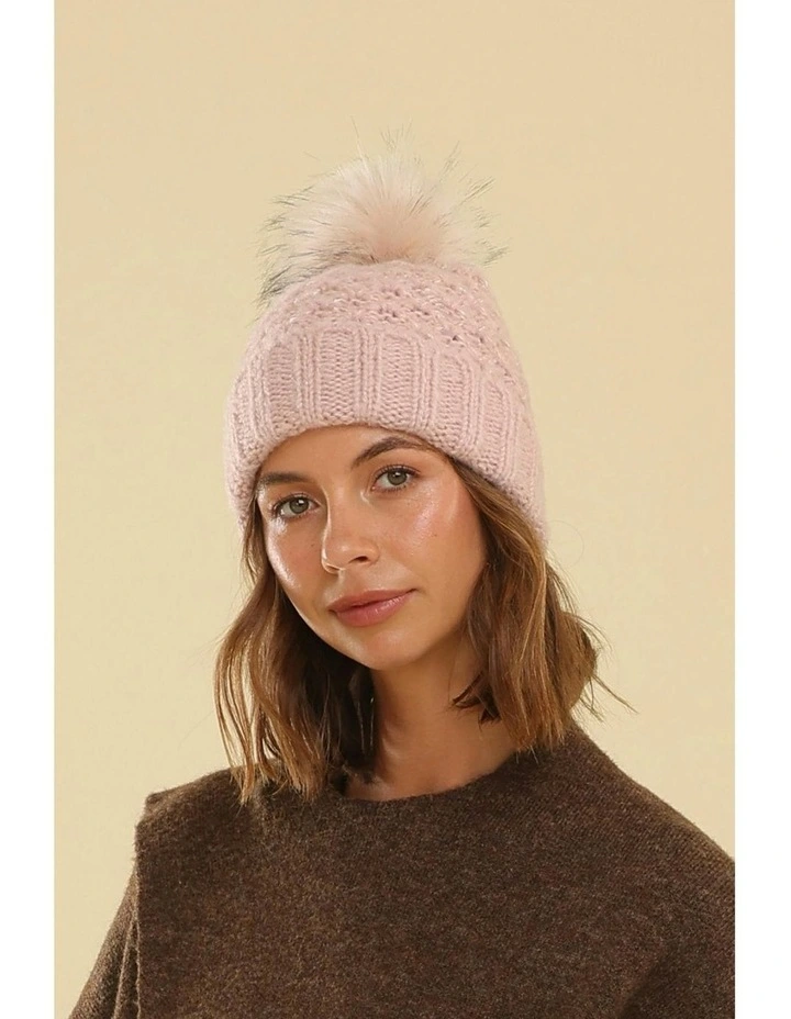 Olive Beanie in Pink image 2