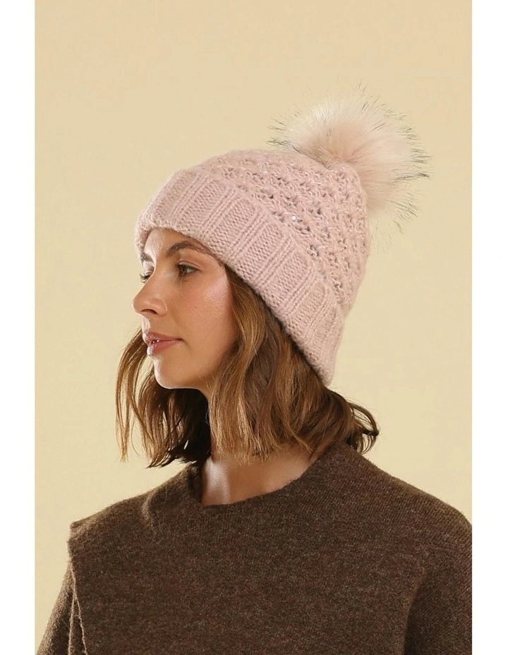 Olive Beanie in Pink image 4