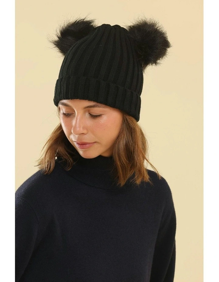 Nakita Beanie in Black image 6